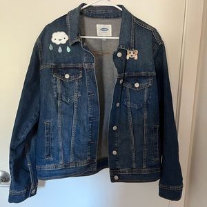 Denim jacket with patches